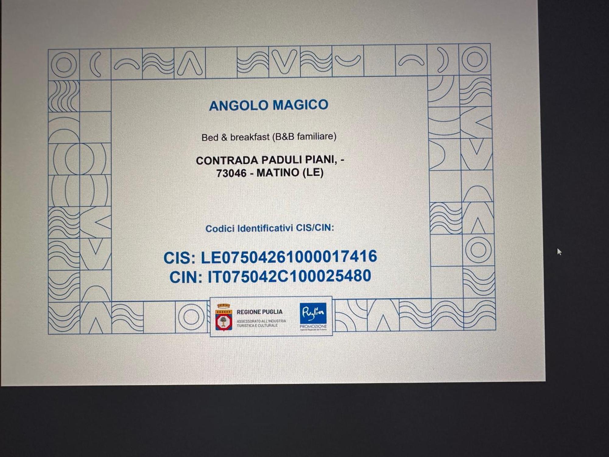 B&B Angolo Magico Parabita Esterno foto